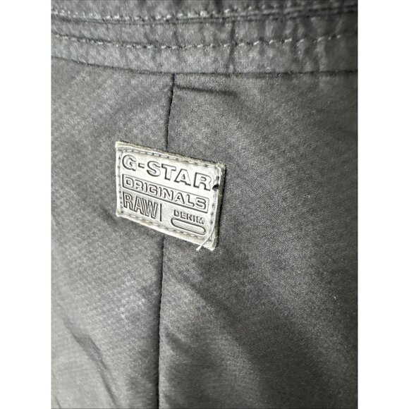 G-Star Raw Black Bonded Nylon Moto Jacket Men’s XL Zip Front Pockets - Picture 6 of 11